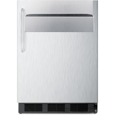 Summit 24 inch Wide Outdoor All-Refrigerator, with Speed Rail, 761101081564, SPR7BOSSTSR
