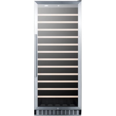Summit SWC1102 102 Bottle Single-zone Wine Cellar With Glass Door, Digital Thermostat, And Black Cabinet