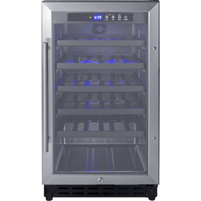 Summit 18 inch Wide Built-in Ada Height Wine Cellar With Digital Controls SWC1840BCSSADA