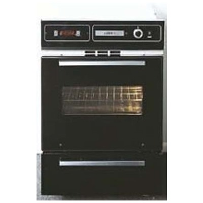 Summit TEM721DK 24 Inch Electric Walloven With A Black Glass Door