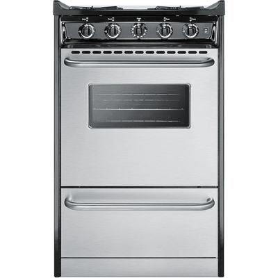 Summit 20 inch Wide Gas Range, Open Burners, 761101079165, TNM1107BRW