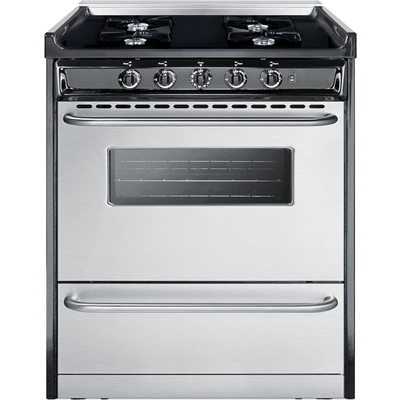 Summit 30 inch Wide Gas Range, Open Burners, 761101079202, TNM2107BRW