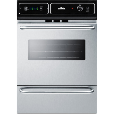 Summit 24 inch Wide Gas Wall Oven In Stainless Steel TTM7212BKW