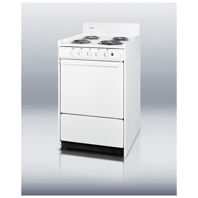 Summit WEM1171Q 20 Inch Wide Electric Range With Storage Compartment, Hud Approved