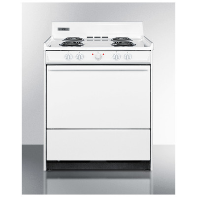 Summit WEM210 30 Inch Wide Electric Range With Storage Compartment