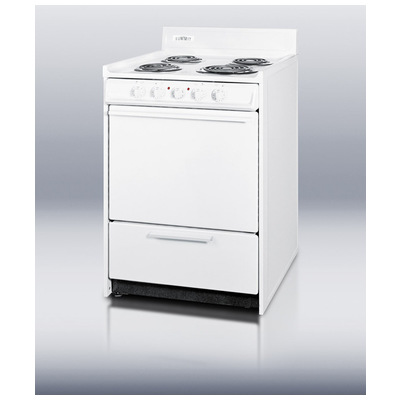 Summit WEM610 24 Inch Wide Electric Range With Storage Compartment