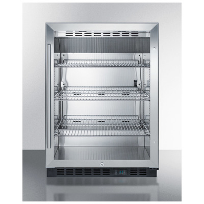 Summit SCR610BLCSS Commercial, Built-in Under-counter Beverage Refrigerator With Ss Interior