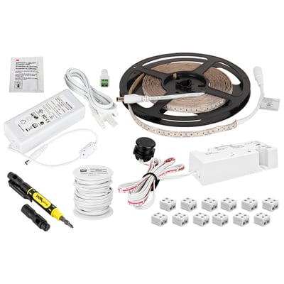 Task Lighting 16ft Tandemled Tunable Led Tape Light Kit With Wired Controller, 1 Zone/area, 2700k-5000k L-TWCK-16