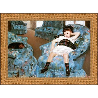Toscano 48.5x36 little girl in a blue armchair nr, DA3404