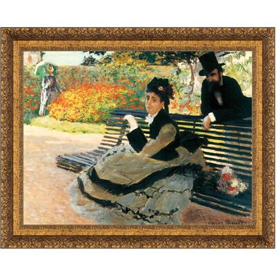 Toscano 47x37 madame monet on a garden bench nr, DA3874
