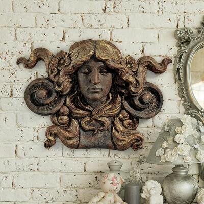 Toscano Womans head wall planter , DS19443