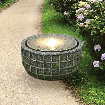 Toscano Stone basket bubbling fountain , DW197074