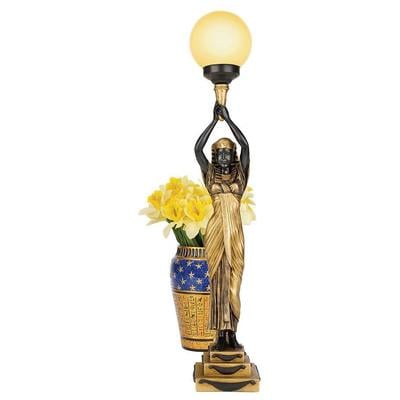Toscano Table Lamps, Black,ebonyGold, Globe, Cork, Glass,Glass,Resin, Complete Vanity Sets, Egyptian > Egyptian Statuary, 846092023325, EU22382