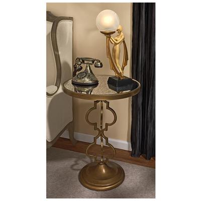 Toscano Bacall Art Deco Mirrored Accent Table  MH40440