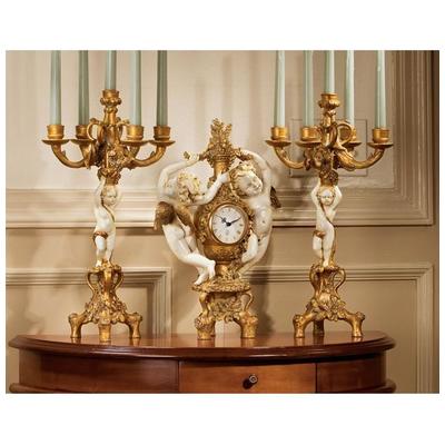 Toscano Clocks, cream beige ivory sand nude gold, Mantel, Resin, Antique,AntiquedGold, Quartz, GoldBlack Gold, Home Décor > Unique Lamps & Light Fixtures, 846092030910, PD92008