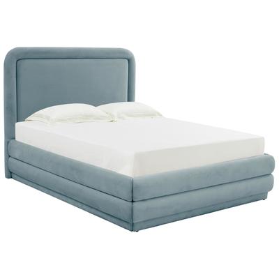 Tov Furniture Briella Bluestone Velvet Bed in Queen TOV-B44213