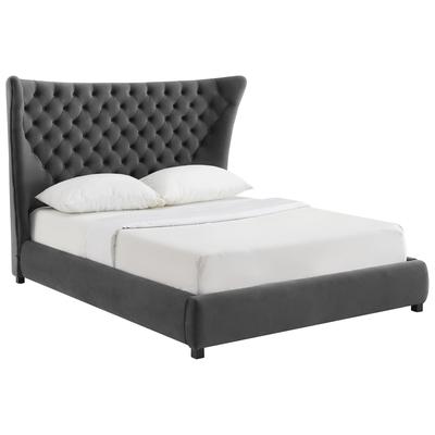 Tov Furniture Sassy Grey Velvet King Bed TOV-B6417
