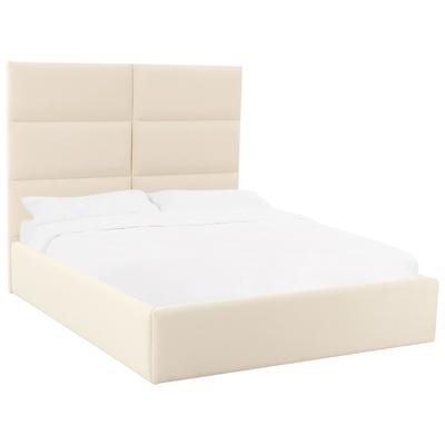 Tov Furniture Eliana Cream Velvet Queen Bed TOV-B68725