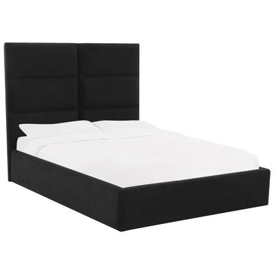 Tov Furniture Eliana Black Velvet Queen Bed TOV-B68729