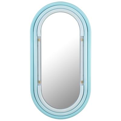 Tov Furniture Neon Wall Mirror in Blue TOV-C18418