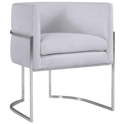 Tov Furniture Giselle Grey Velvet Dining Chair with Silver Leg TOV-D6300