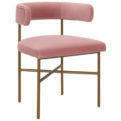 Tov Furniture Chairs, Pink,Fuchsia,blush, Blush, Velvet, Dining Room Furniture, Dining Chairs, 793611831063, TOV-D6432