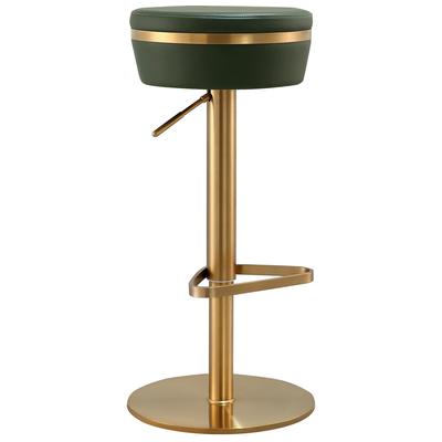 Tov Furniture Astro Malachite Green and Gold Adjustable Stool TOV-D68296