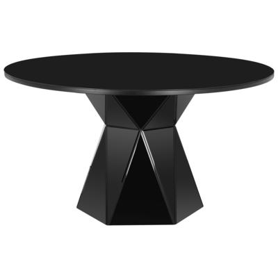 Tov Furniture Iris Black Glass Dining Table TOV-D68458