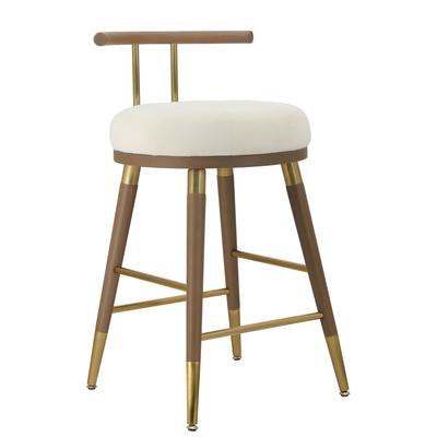 Tov Furniture Bar Chairs and Stools, Cream,beige,ivory,sand,nudeGold, Bar,Counter, Wood, Velvet, Cream, Ash,Iron,Velvet, Dining Room Furniture, Stools, 793580626684, TOV-D68685