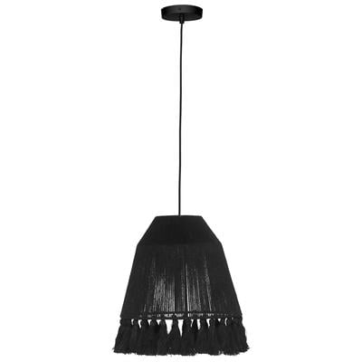 Tov Furniture Bokaro Black Jute Pendant Lamp TOV-G18464
