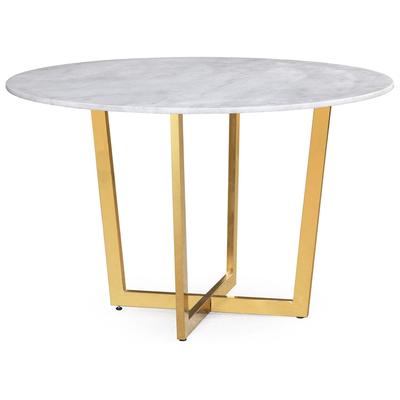 Tov Furniture Maxim White Marble Dining Table TOV-G5463