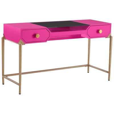 Tov Furniture Bajo Pink Lacquer Desk TOV-H5528
