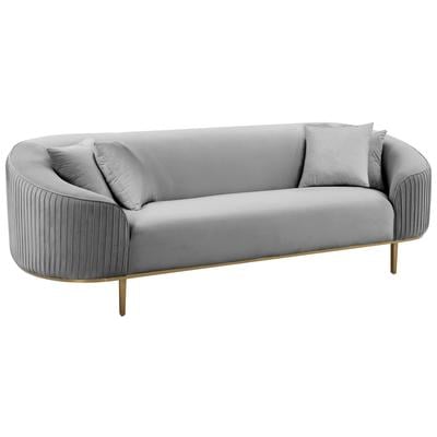Tov Furniture Michelle Light Grey Pleated Sofa TOV-IHL68660