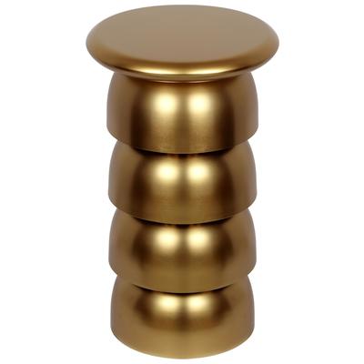 Tov Furniture Accent Tables, Metal Tables,metal,aluminum,ironAccent Tables,accentSide Tables,side, Gold, Iron, Living Room Furniture, Side Tables, 793580623522, TOV-IHOC18435