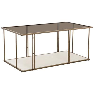 Tov Furniture Emma Cream Ash & Glass Coffee Table TOV-IHOC68604