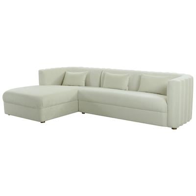 Tov Furniture Callie Cream Velvet Sectional - LAF TOV-L44157-L44159