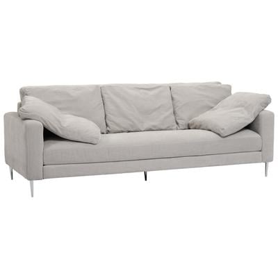 Tov Furniture Vari Light Grey Textured Velvet Lounge Sofa TOV-L54243