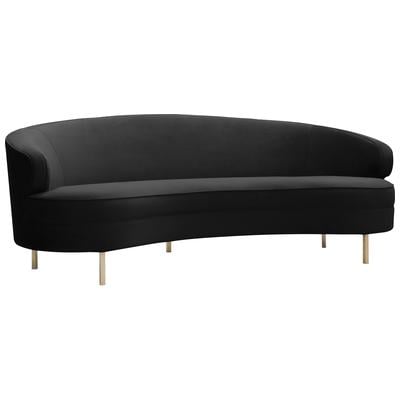 Tov Furniture Baila Black Velvet Sofa TOV-L6488