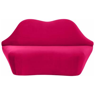 Tov Furniture Lips Hot Pink Velvet Settee TOV-L68195