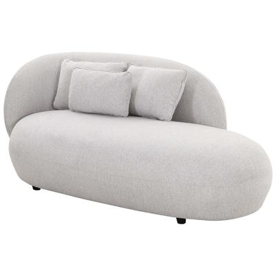 Tov Furniture Galet Grey Velvet Chaise TOV-L68548
