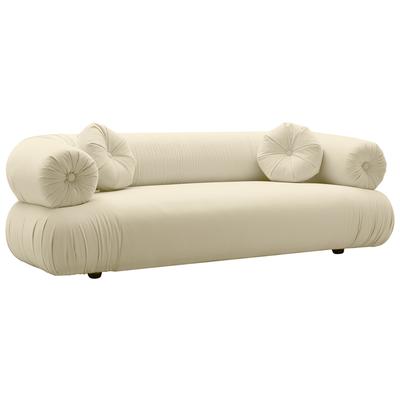 Tov Furniture Jammin' Cream Velvet Sofa TOV-L68552