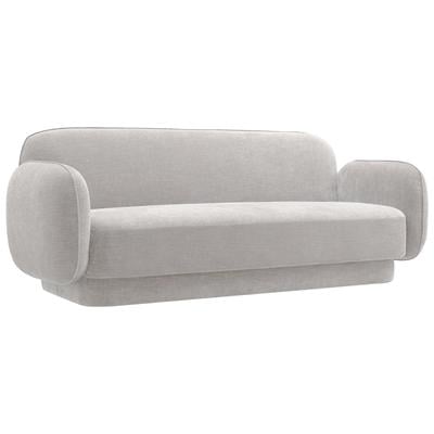 Tov Furniture Kandor Stone Grey Textured Velvet Sofa TOV-L68554