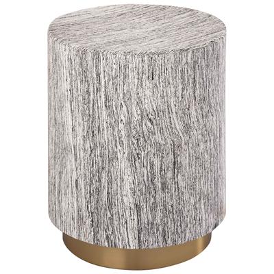 Tov Furniture Accent Tables, Metal Tables,metal,aluminum,ironAccent Tables,accentSide Tables,side, Distressed White, Iron,Rubber, Living Room Furniture, Side Tables, 793611832244, TOV-OC18346