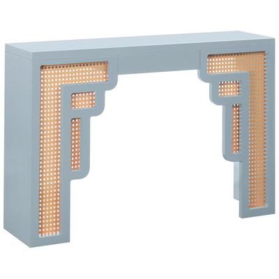 Tov Furniture Suzie Pastel Blue & Rattan Console Table TOV-OC54209