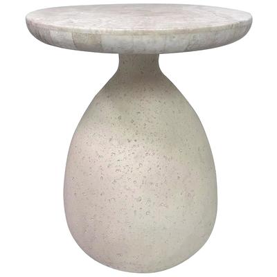 Tov Furniture Accent Tables, Accent Tables,accentSide Tables,side, Cream, Marble,Resin, Living Room Furniture, Side Tables, 793580625809, TOV-OC68641