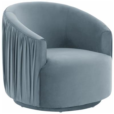 Tov Furniture London Blue Pleated Swivel Chair TOV-S44152