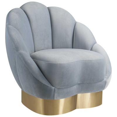 Tov Furniture Bloom Sea Blue Velvet Chair TOV-S6183