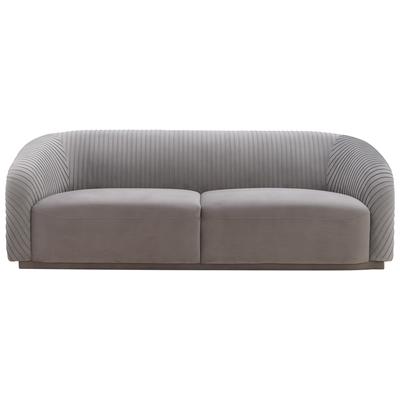 Tov Furniture Yara Pleated Grey Velvet Sofa TOV-S6456