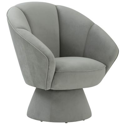 Tov Furniture Chairs, Gray,Grey, Accent Chairs,Accent, Grey, Velvet, Living Room Furniture, Accent Chairs, 793611832930, TOV-S68104