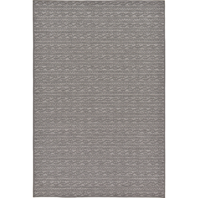Unique Loom Outdoor Links Rug in Gray Rectangular 3127219